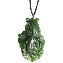 天然本翡翠　手彫り金魚 天然本翡翠手彫り金魚